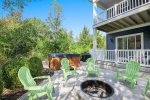 Deja Blue is made for back yard gatherings, hot tub, fire pit and outdoor dining